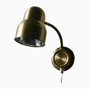 Vintage Swedish Brass Wall Lamp by Ewå Belysning, 1960s-UMB-1153544