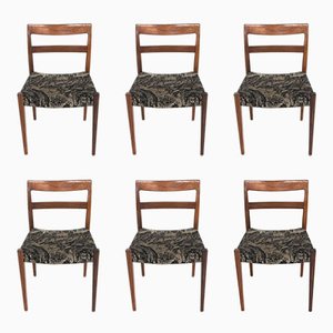 Vintage Swedish Chairs in Garmi Rosewood from Hugo Troeds, 1960, Set of 6-GEK-1780583