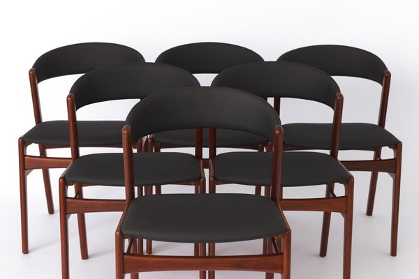 Vintage Swedish Chairs in Teak, 1960s, Set of 6-DOM-1782880