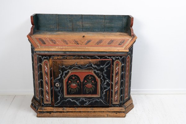 Vintage Swedish Folk Art Sideboard-MJF-1388224