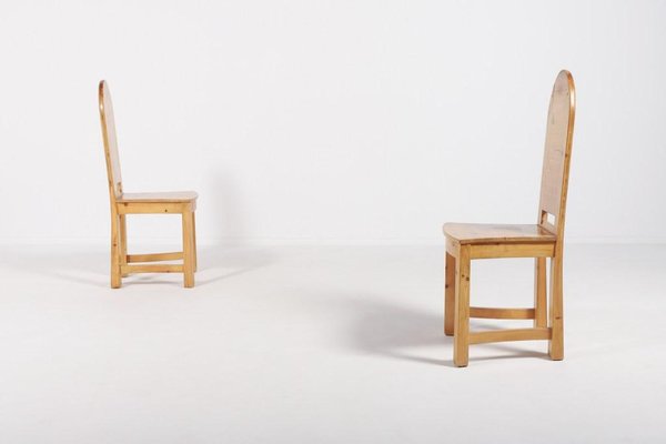 Vintage Swedish Solid Pine Chairs from Sven Larsson Möbelshop-KMC-976058