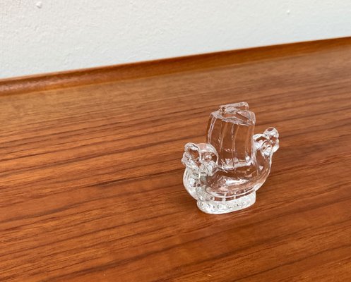 Vintage Swedish Viking Ship Glass Sculpture from Lindshammar Glasbruk, 1970s-UAH-1369570