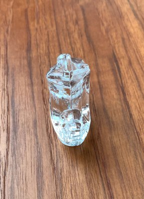 Vintage Swedish Viking Ship Glass Sculpture from Lindshammar Glasbruk, 1970s-UAH-1369570