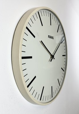 Vintage Swiss Beige Wall Clock from Favag, 1970s-CGF-1408522