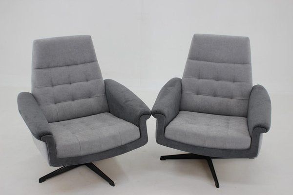 Vintage Swivel Armchairs, Czechoslovakia, 1970s, Set of 2-TZ-1342479