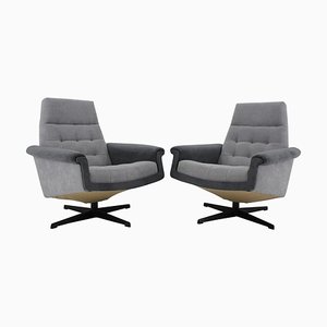 Vintage Swivel Armchairs, Czechoslovakia, 1970s, Set of 2-TZ-1342479