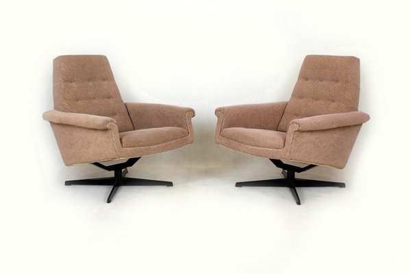 Vintage Swivel Lounge Chairs, 1970s, Set of 2-WVS-1320421