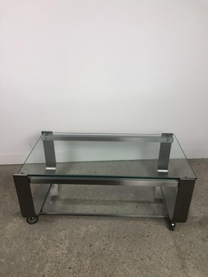 Vintage Table in Brushed Chrome and Aluminum, 1970-RWZ-1393268