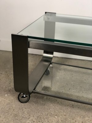 Vintage Table in Brushed Chrome and Aluminum, 1970-RWZ-1393268