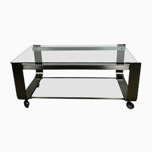 Vintage Table in Brushed Chrome and Aluminum, 1970-RWZ-1393268