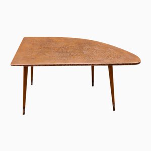 Vintage Table in Copper and Wood, 1950s-KQB-1740953