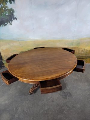 Vintage Table in Walnut with Central Leg-GBA-2016432