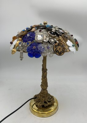 Vintage Table Lamp in Bronze with Murano Glass, 1960-XQC-1768554