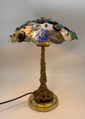 Vintage Table Lamp in Bronze with Murano Glass, 1960-XQC-1768554