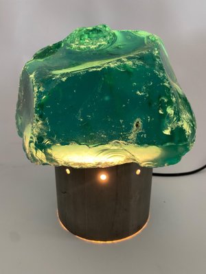 Vintage Table Lamp in Saint Gobain Glass in the style of Max Ingrand, 1960s-KKZ-1814281