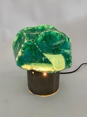 Vintage Table Lamp in Saint Gobain Glass in the style of Max Ingrand, 1960s-KKZ-1814281