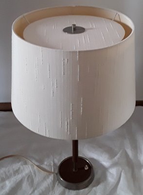 Vintage Table Lamp with Chrome-Plated Metal Base-HOI-947520