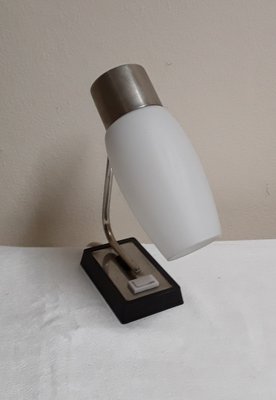 Vintage Table Lamp with Gray Metal Foot, 1970s-HOI-1737422