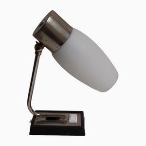 Vintage Table Lamp with Gray Metal Foot, 1970s-HOI-1737422