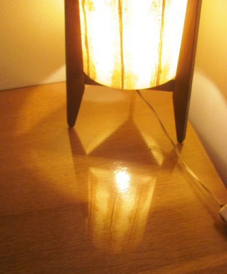 Vintage Table Lamp with Lampshade, Czechoslovakia, 1960s-ZWG-1329108