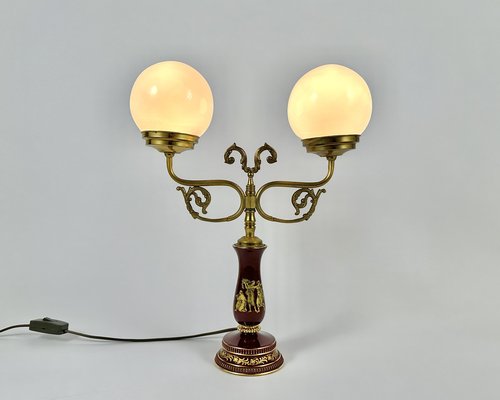 Vintage Table Lamp with Metal Base-GYX-2022983