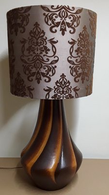 Vintage Table Lamp with Pear-Shaped Ceramic Foot, 1970s-HOI-1402780