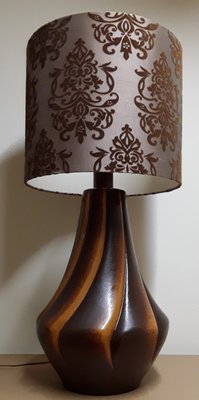 Vintage Table Lamp with Pear-Shaped Ceramic Foot, 1970s-HOI-1402780