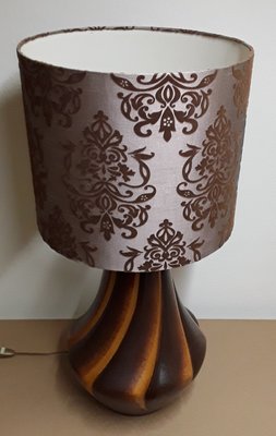 Vintage Table Lamp with Pear-Shaped Ceramic Foot, 1970s-HOI-1402780