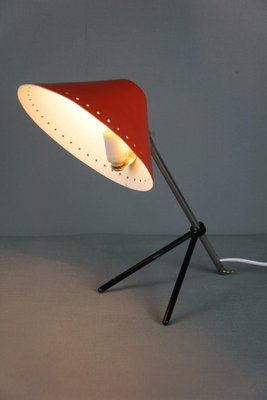 Vintage Table Lamp with Red Shade from Hala Zeist-HPP-1738368