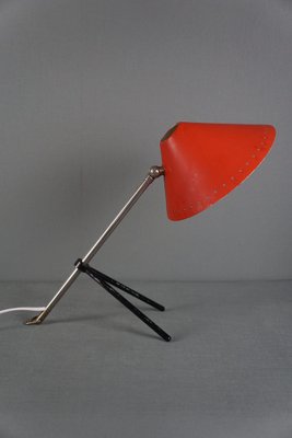 Vintage Table Lamp with Red Shade from Hala Zeist-HPP-1738368