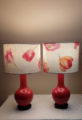 Vintage Table Lamps in Ceramic, 1970s, Set of 2-HOI-1780573