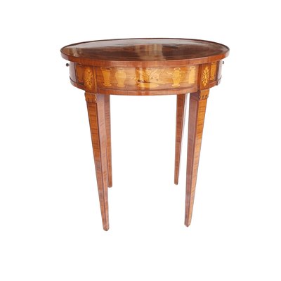 Vintage Tall Cofee Table with Inlaid Tropical Wood.-TCS-1062539