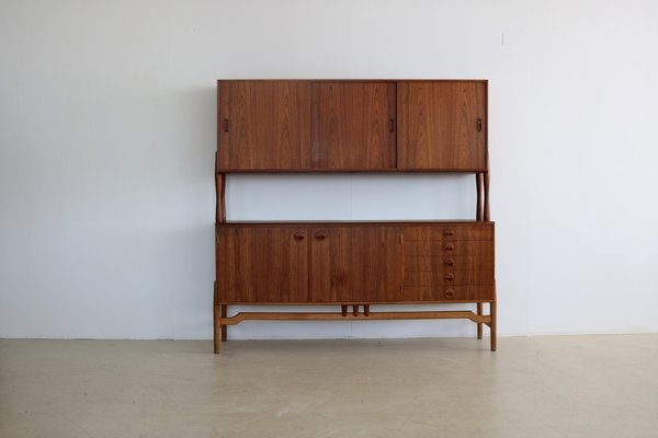 Vintage Teak and Oak Highboard-FUN-1332159