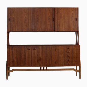 Vintage Teak and Oak Highboard-FUN-1332159