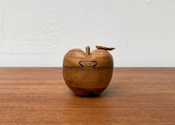 Vintage Teak Apple Shaped Secret Box, 1970s-UAH-1342037