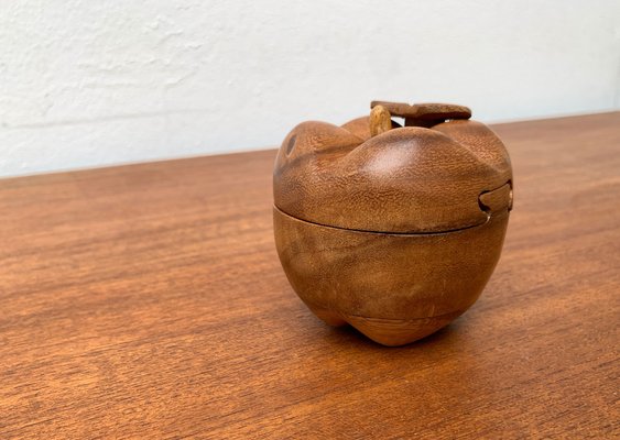 Vintage Teak Apple Shaped Secret Box, 1970s-UAH-1342037