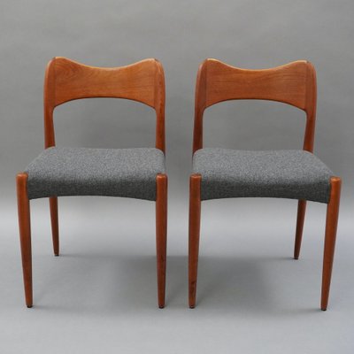 Vintage Teak Chairs by Niels Otto Møller, 1960s, Set of 2-RST-1240098