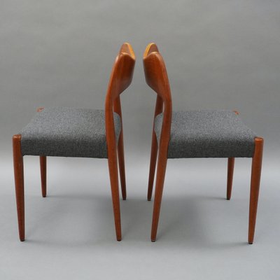 Vintage Teak Chairs by Niels Otto Møller, 1960s, Set of 2-RST-1240098