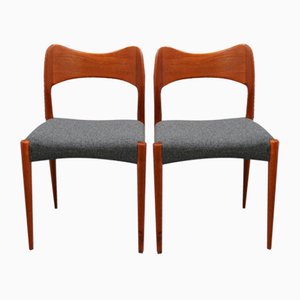 Vintage Teak Chairs by Niels Otto Møller, 1960s, Set of 2-RST-1240098