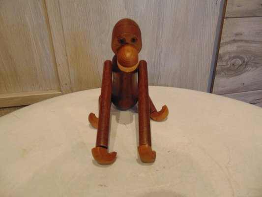 Vintage Teak Monkey by Kay Bojesen, 1960s-CAQ-1407903