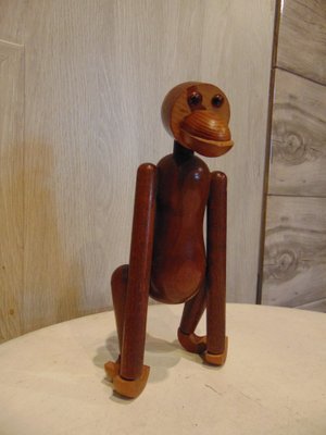 Vintage Teak Monkey by Kay Bojesen, 1960s-CAQ-1407903