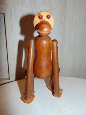 Vintage Teak Monkey by Kay Bojesen, 1960s-CAQ-1407903