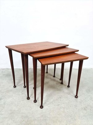 Vintage Teak Nesting Tables from Møbelintarsia, 1960s, Set of 3-BW-1773737