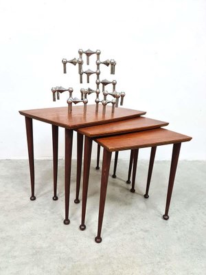 Vintage Teak Nesting Tables from Møbelintarsia, 1960s, Set of 3-BW-1773737