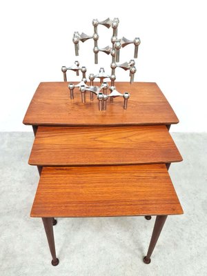 Vintage Teak Nesting Tables from Møbelintarsia, 1960s, Set of 3-BW-1773737