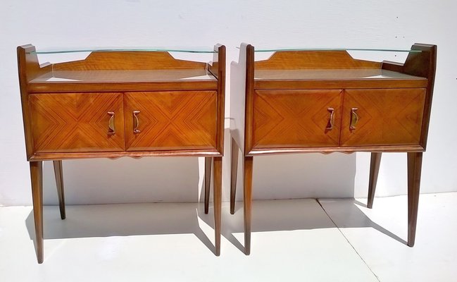 Vintage Teak Nightstands by Paolo Buffa, 1940s, Set of 2-EI-1215874