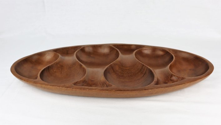 Vintage Teak Oval Cup from Laur Jensen, 1960s-YBU-1436177