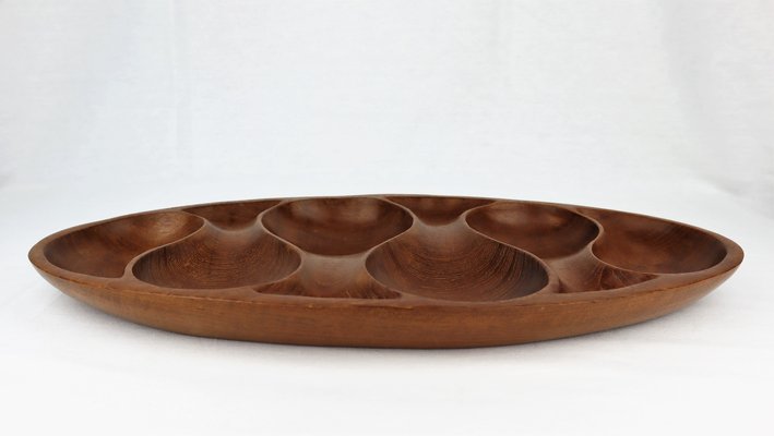 Vintage Teak Oval Cup from Laur Jensen, 1960s-YBU-1436177