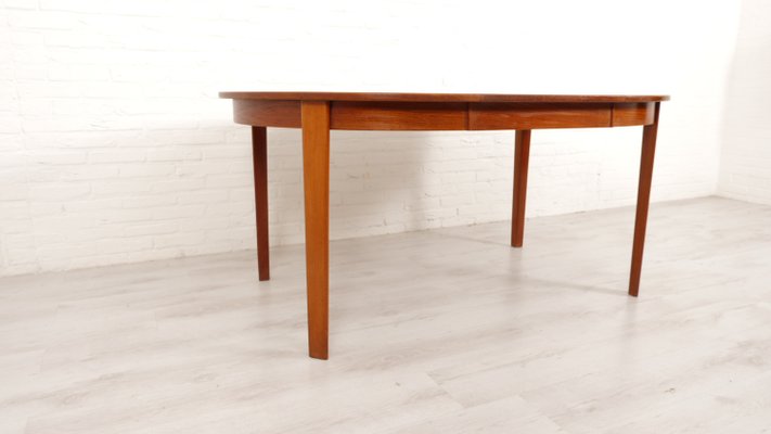 Vintage Teak Round Dining Table, 1950s-HPM-2031497