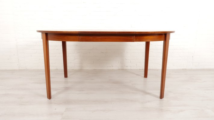 Vintage Teak Round Dining Table, 1950s-HPM-2031497